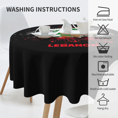 Lebanon Waterproof Round Tablecloth