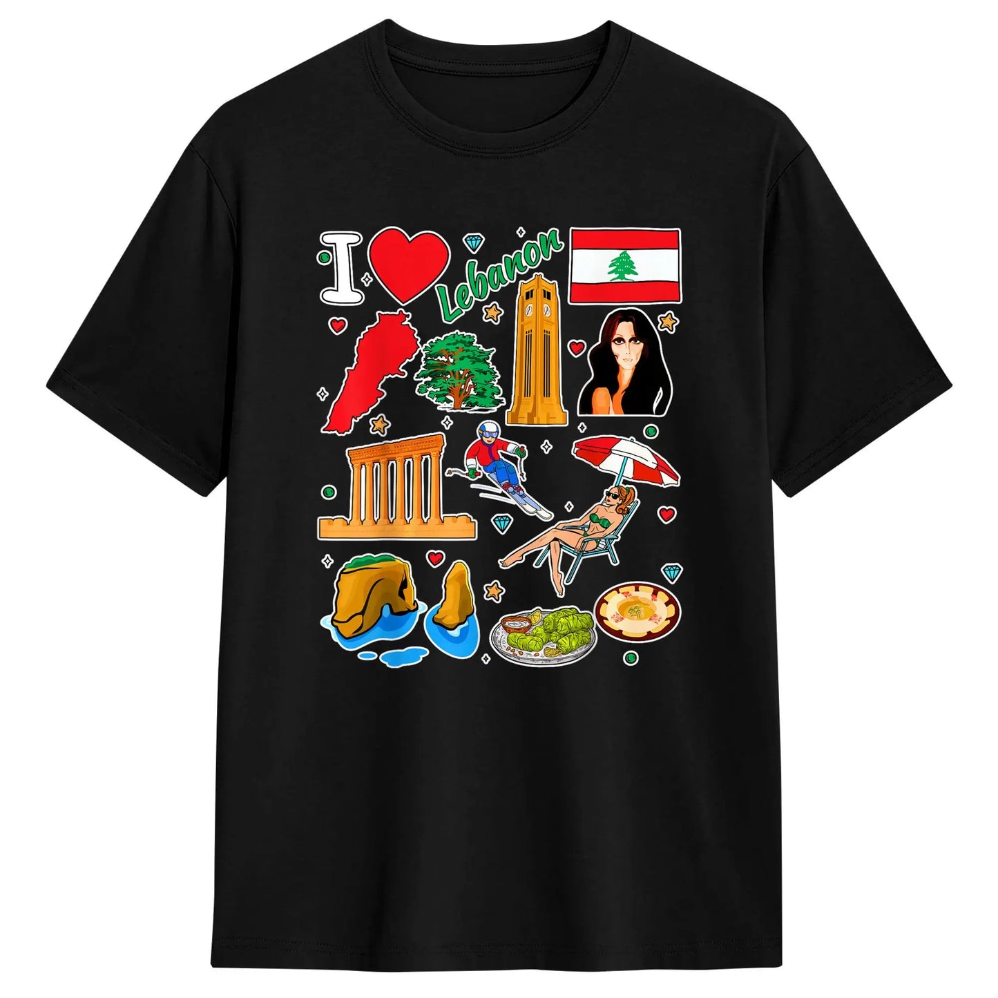 Lebanon Palestine Flag T-Shirt