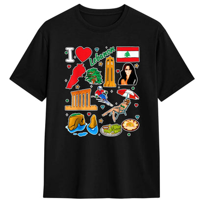 Lebanon Palestine Flag T-Shirt