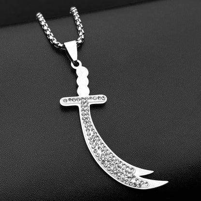 Islamic Imam Ali Zulfiqar Sword Pendant Necklace