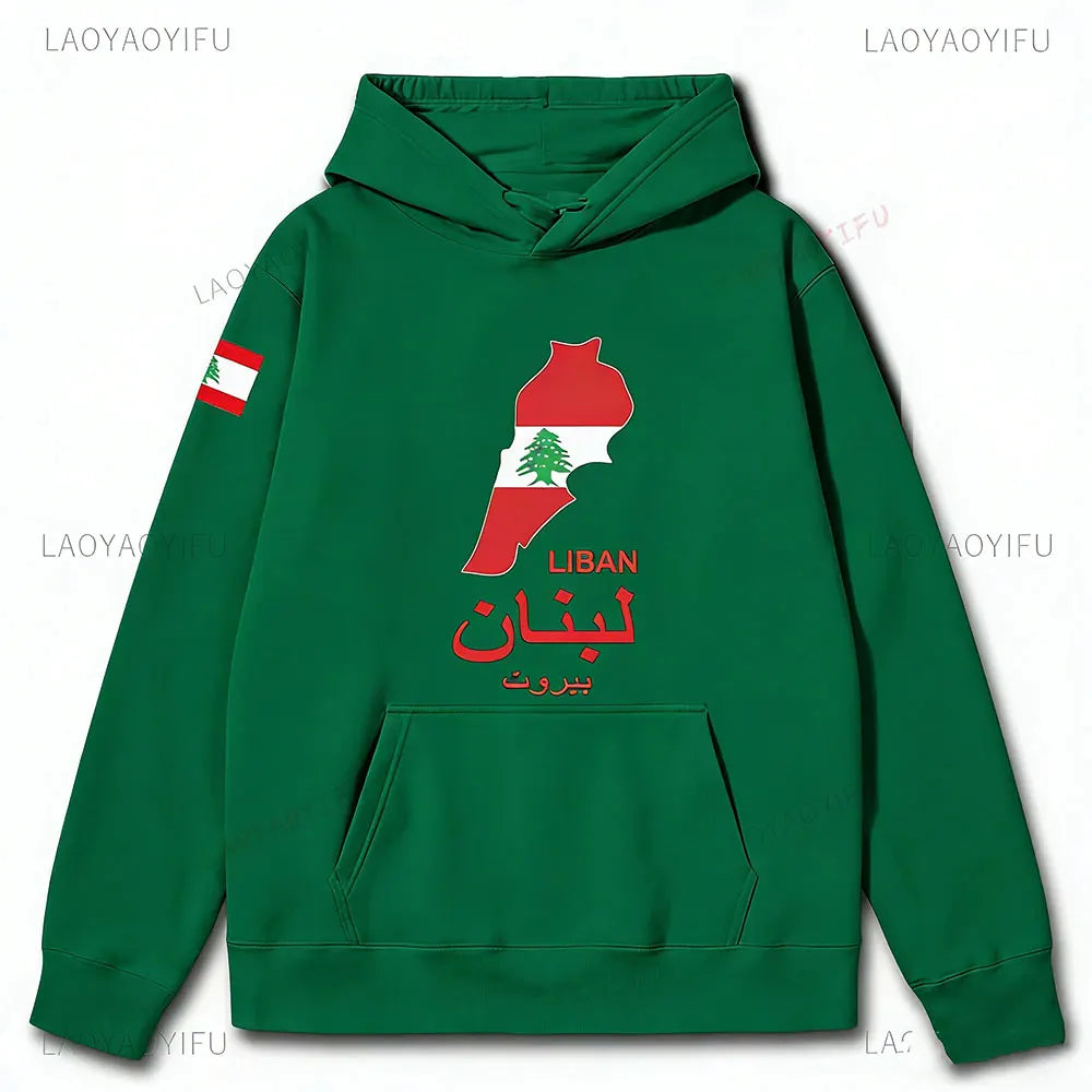 Lebanon National Map Hoodies