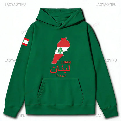 Lebanon National Map Hoodies