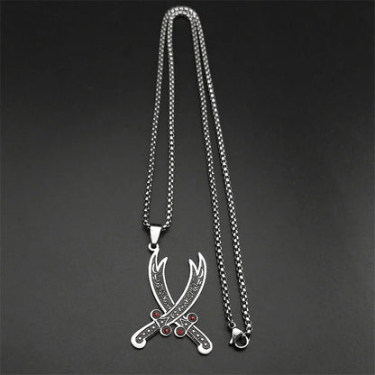 Imam Ali Sword Muslim Chain Necklace
