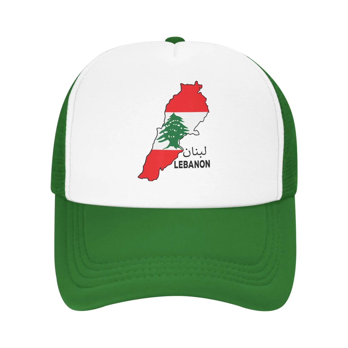 Lebanon Flag Map Mesh Baseball Cap