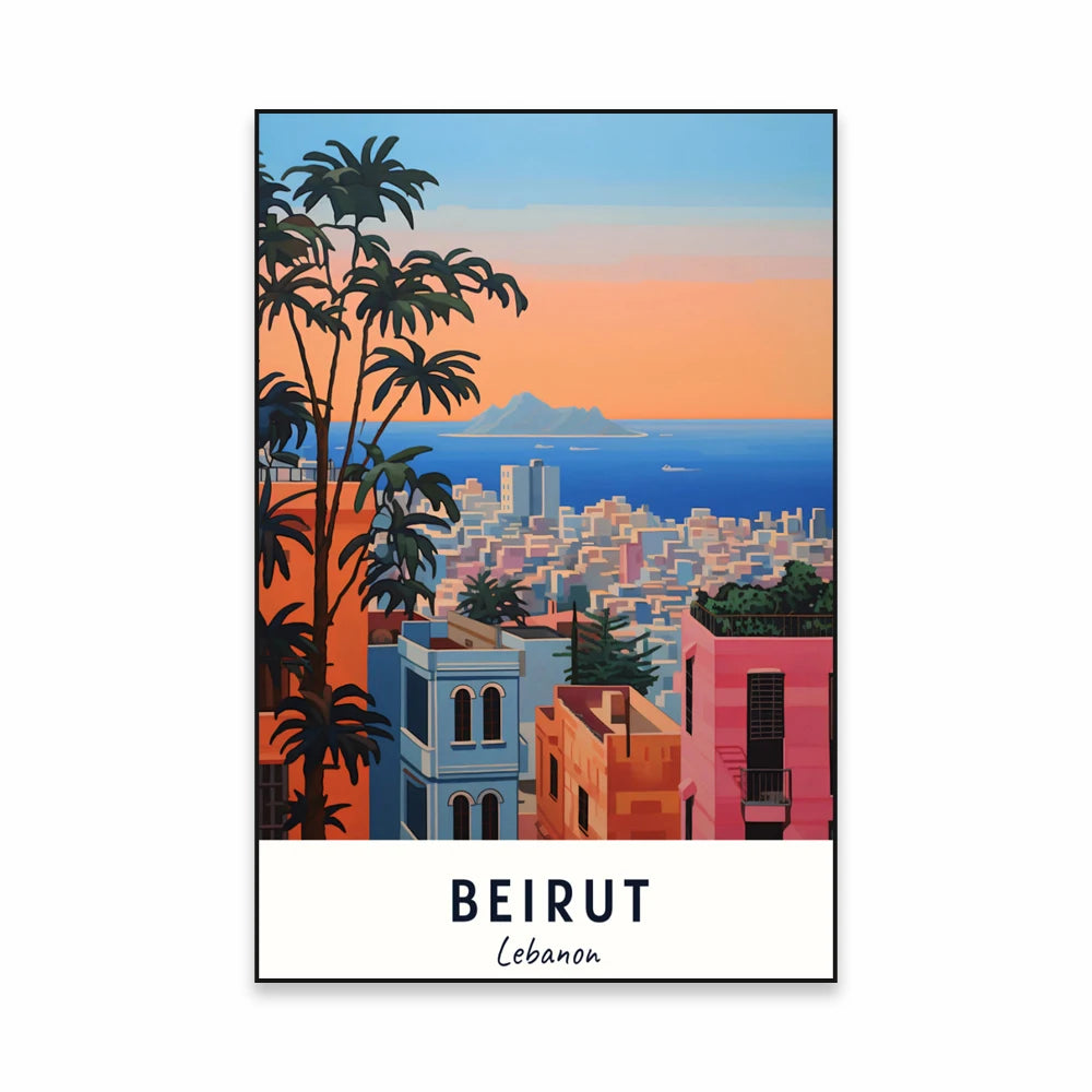 1pc frameless Lebanon Beirut Wall Art