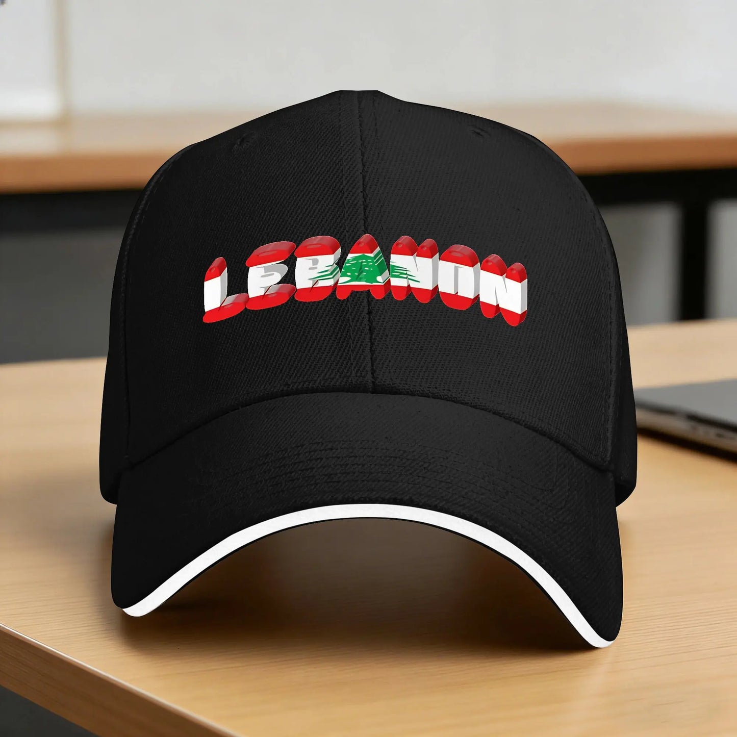 Baseball Cap Lebanon Flag Map