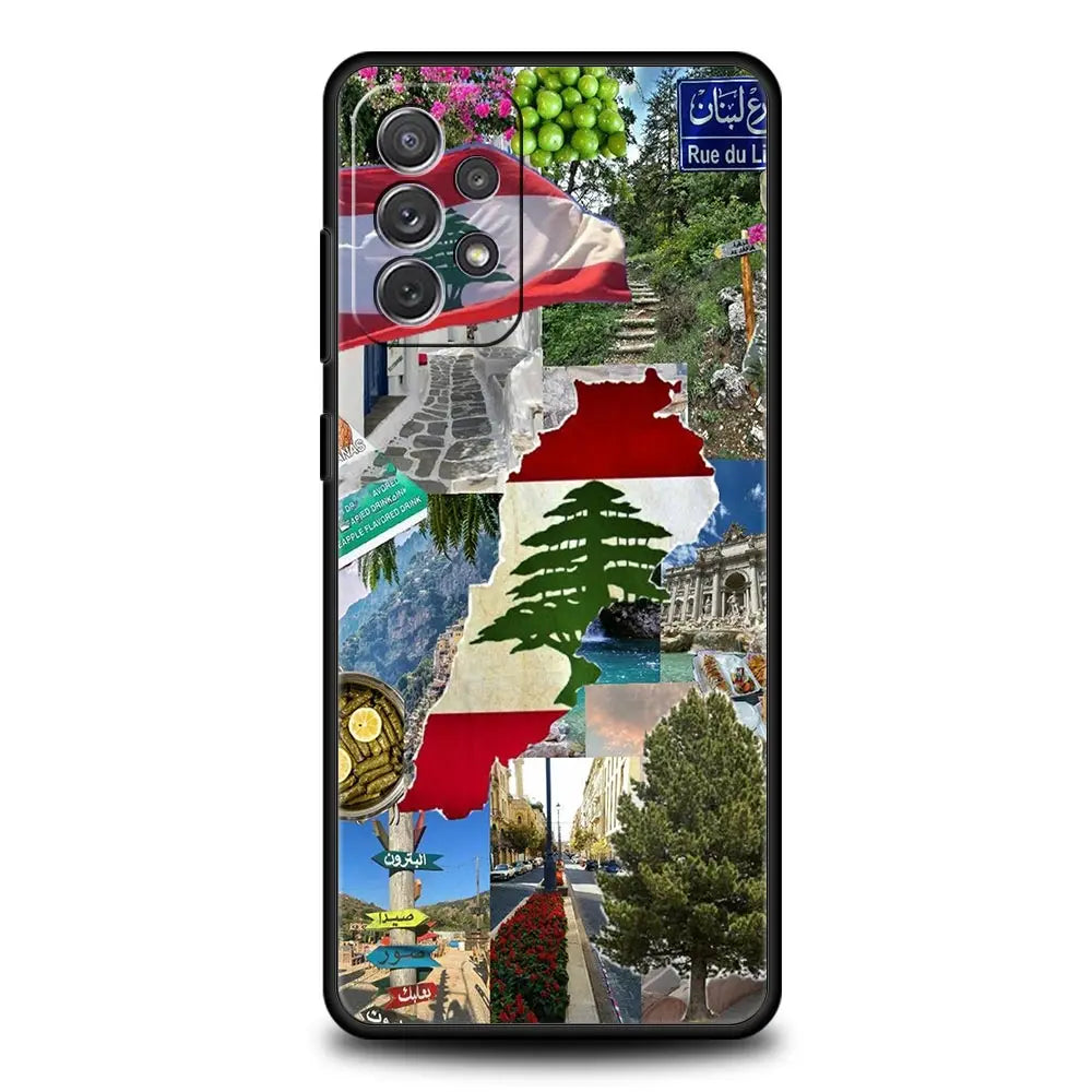 Beirut Lebanon Flag Phone Case For Samsung Galaxy A15 A13 A51 A71 A41 A31 A21S A03S A05 A35 A32 A55 A23 A25 A33 A53 A73 5G Cover