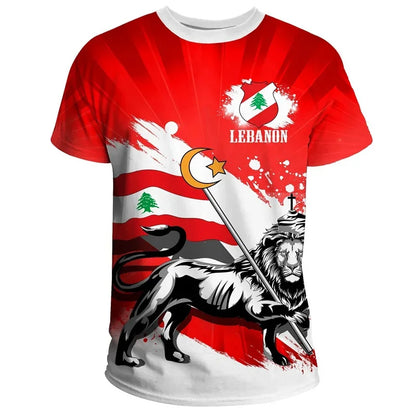 3D Lebanon Flag T Shirt