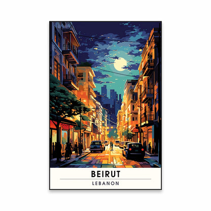 1pc frameless Lebanon Beirut Wall Art