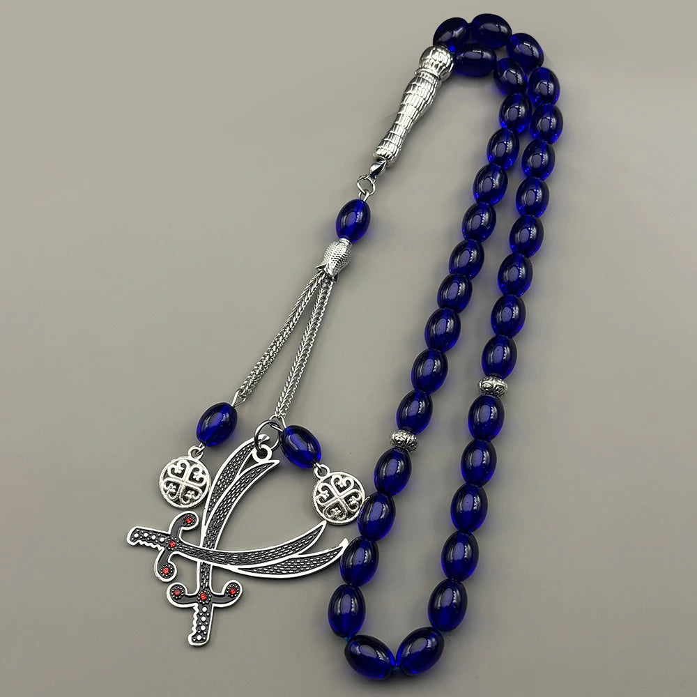 Imam Ali Zulfiqar Sword Blue Glass