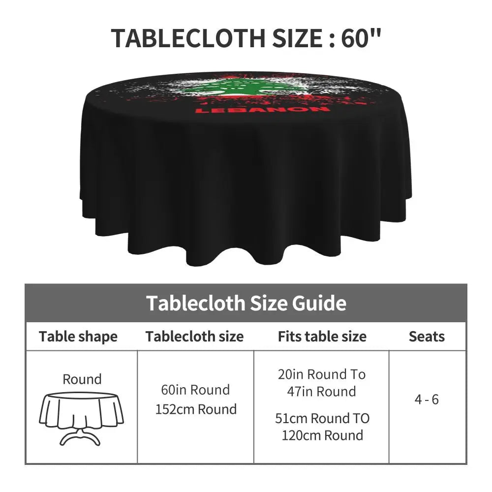 Lebanon Waterproof Round Tablecloth