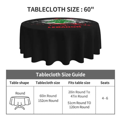Lebanon Waterproof Round Tablecloth