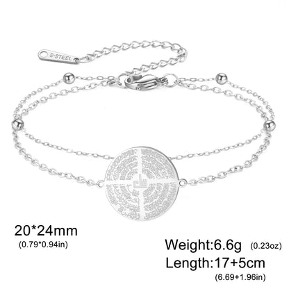 Islamic Ayatul Kursi Round Pendant Bracelet