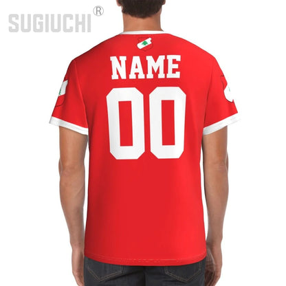 Custom Name Number Lebanon Flag Emblem 3D T-shirts