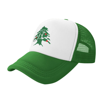 Lebanon Flag Map Beirut Cedar Tree Baseball Cap