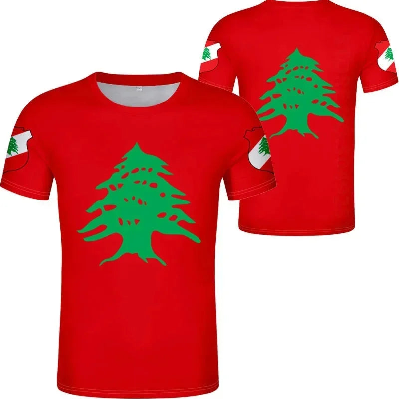 3D Lebanon Flag T Shirt