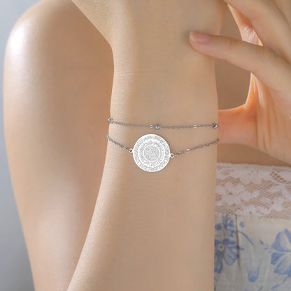 Islamic Ayatul Kursi Round Pendant Bracelet