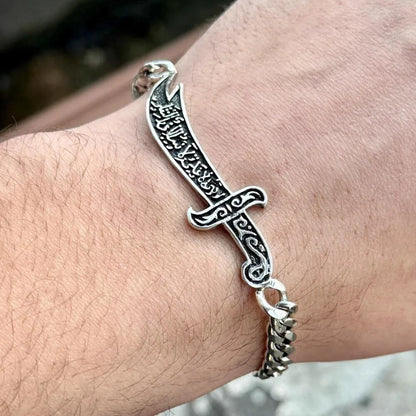 Vintage Stainless Steel Zulfiqar Sword Bracelet