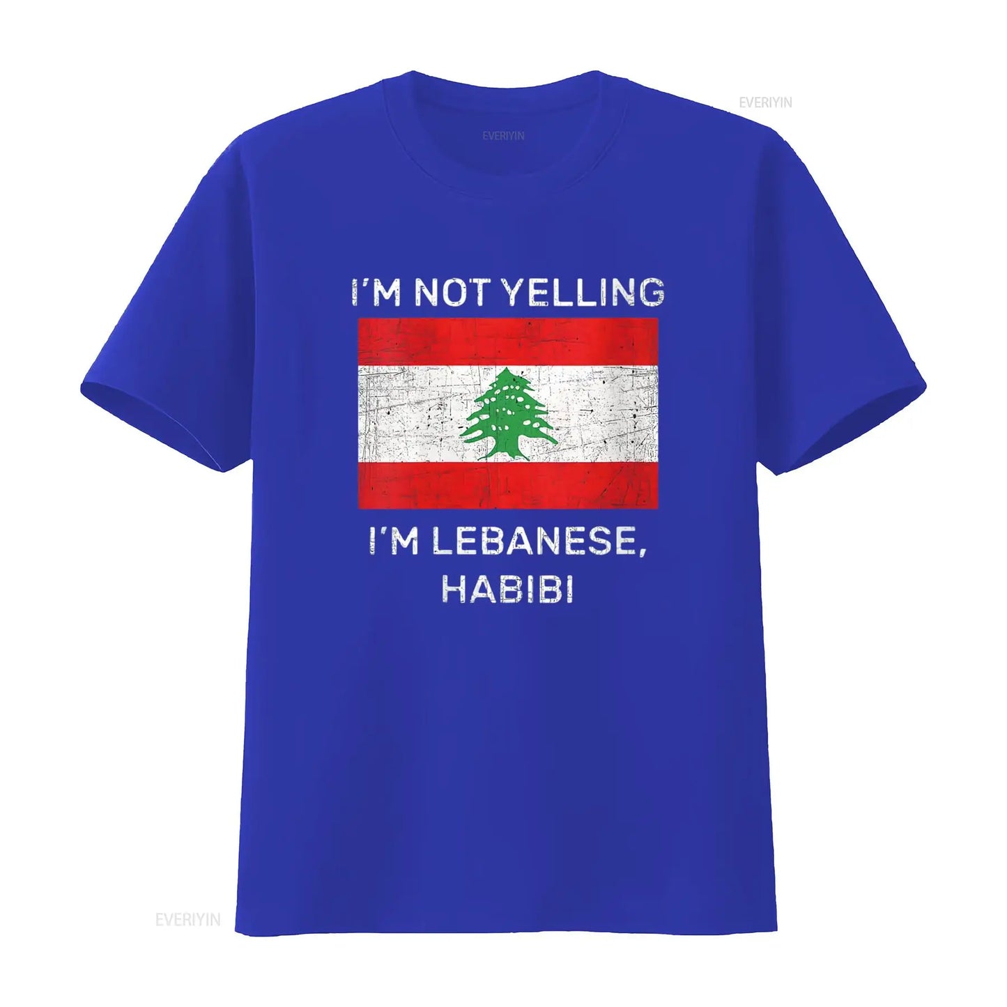 Not Yelling Lebanese Habibi Lebanon Flag T Shirt