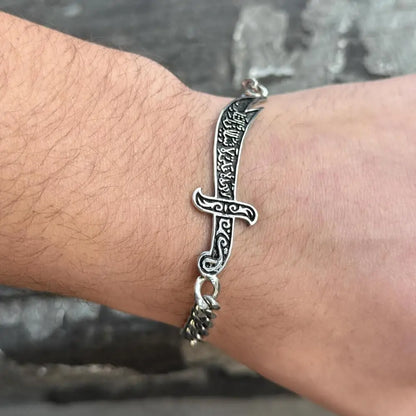 Vintage Stainless Steel Zulfiqar Sword Bracelet