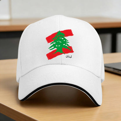 Lebanon Flag Map Casual Baseball Cap