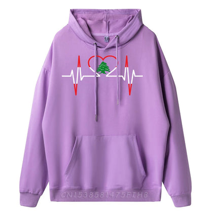 Heartbeat ECG Lebanon Country Flag
