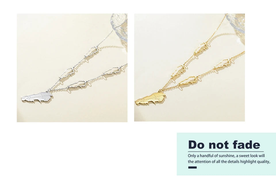 Lebanon Map Necklace Hollow