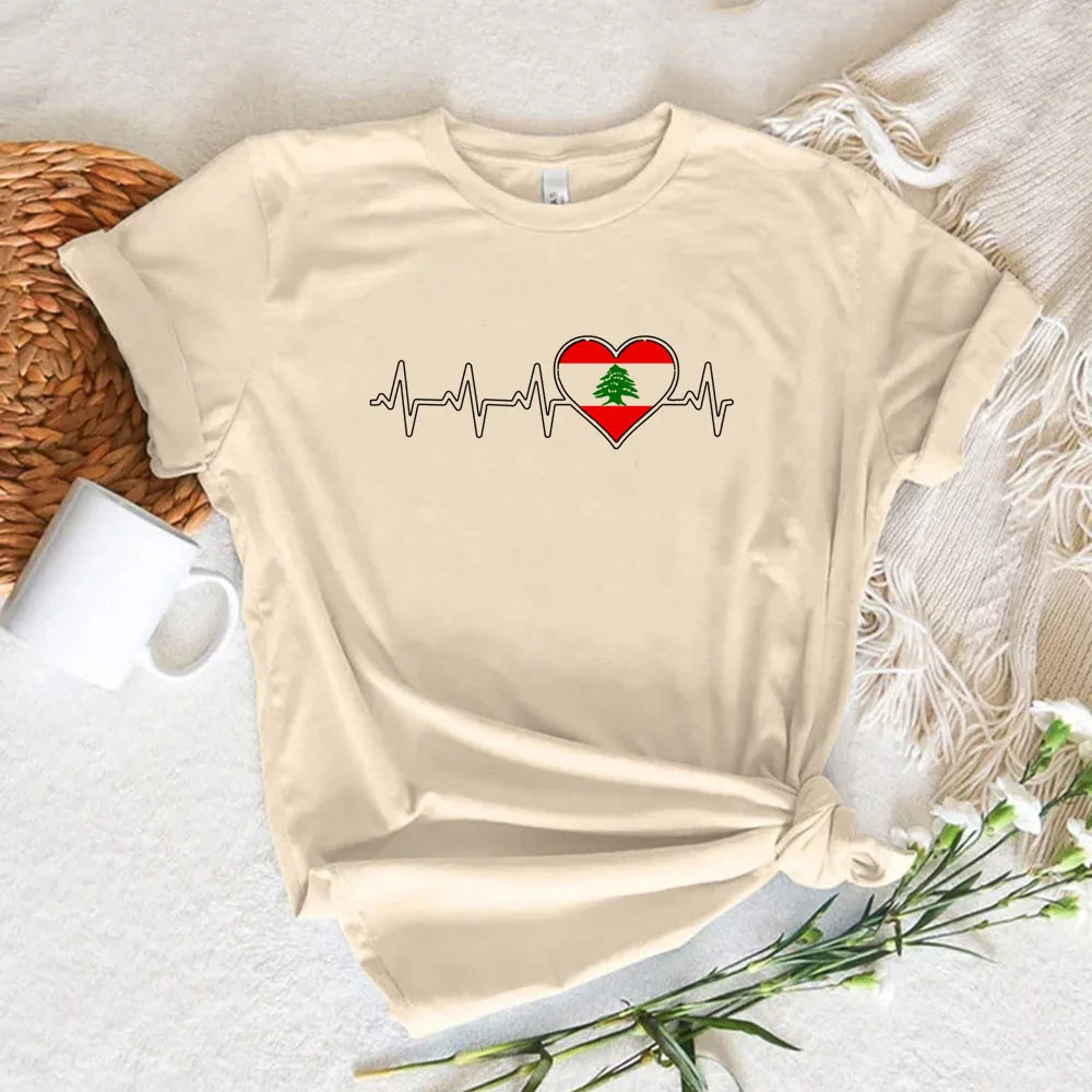 Lebanon top women crew neck top female anime clothes