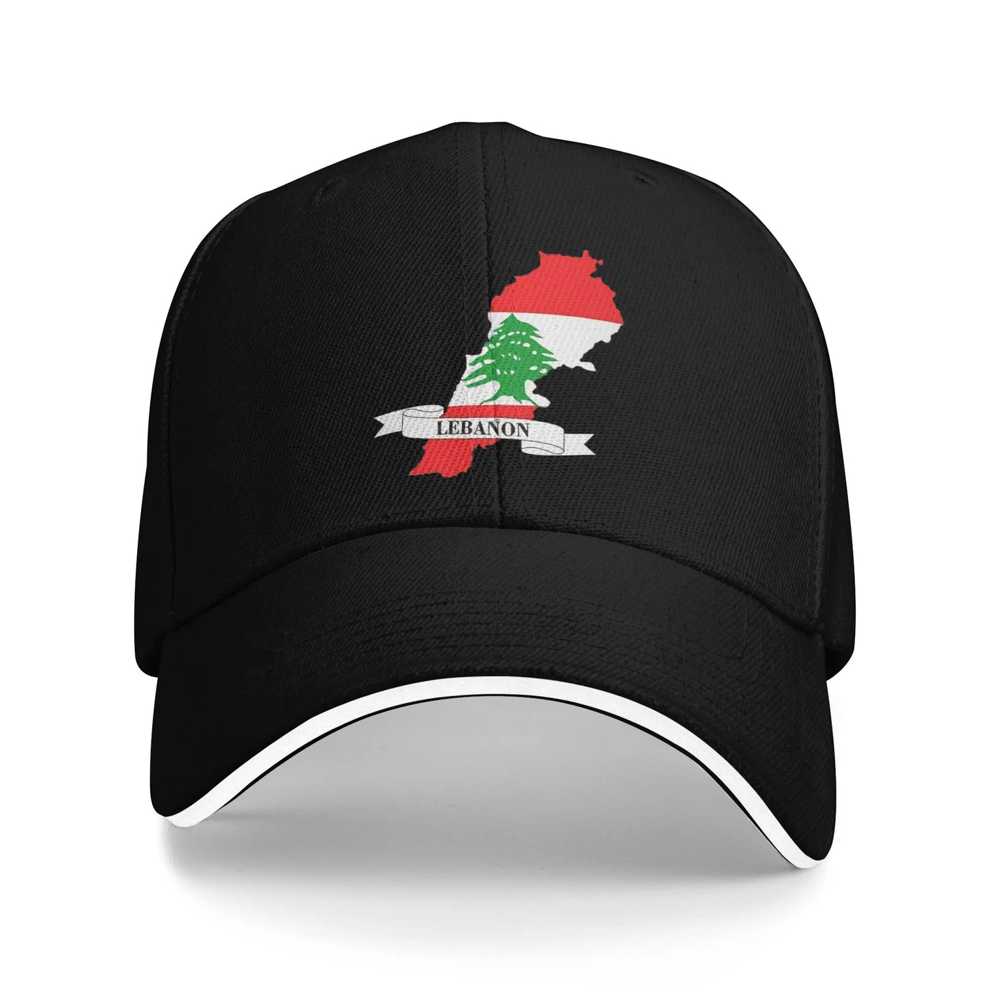 Baseball Cap Lebanon Flag Map