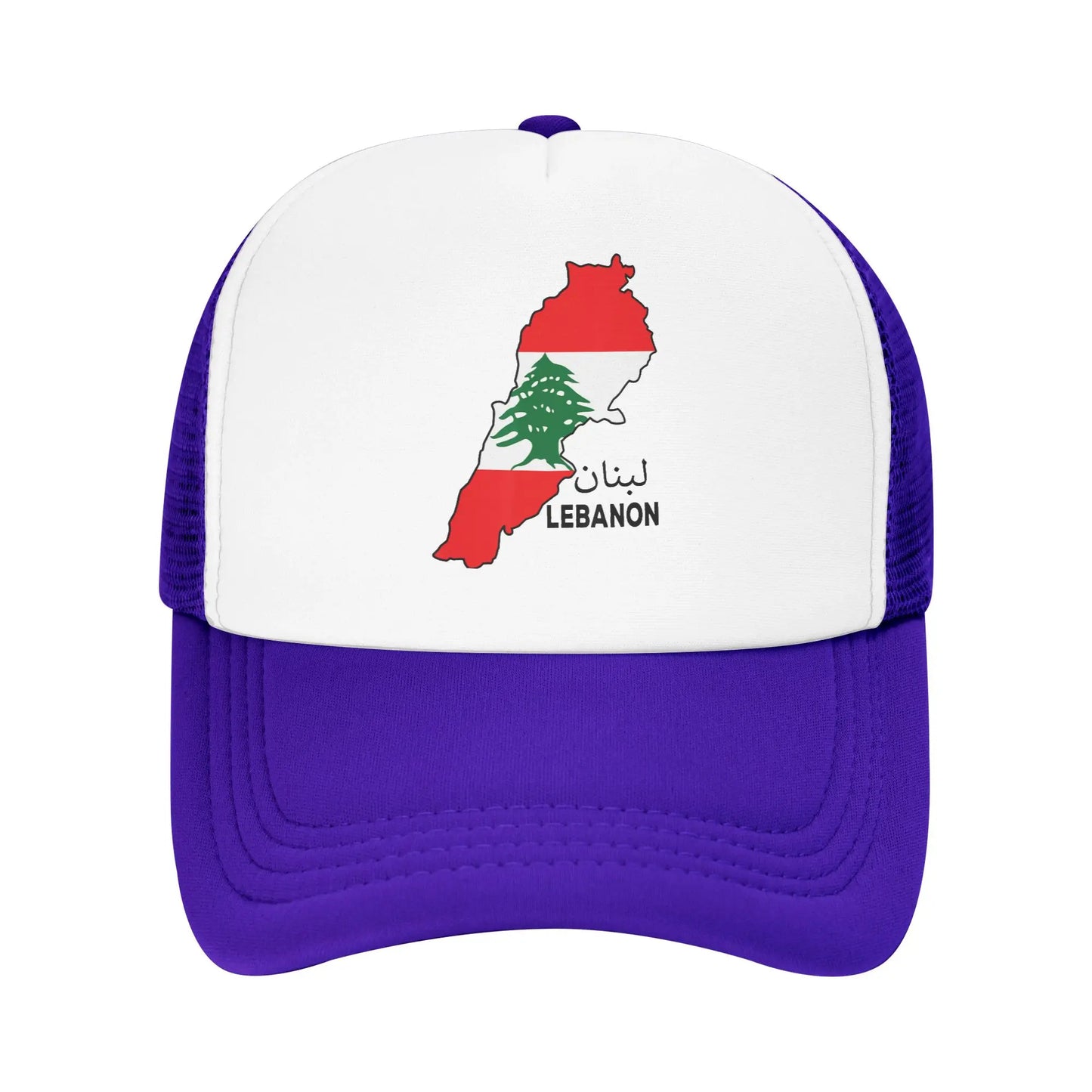 Lebanon Flag Map Mesh Baseball Cap