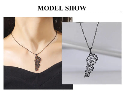 Lebanon Map Pendant Necklace