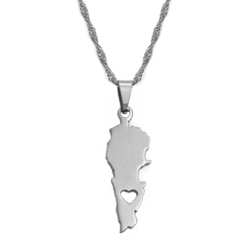 Lebanon Country Map Pendant