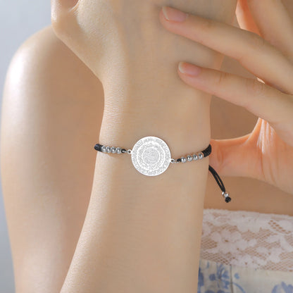 Islamic Ayatul Kursi Round Pendant Bracelet