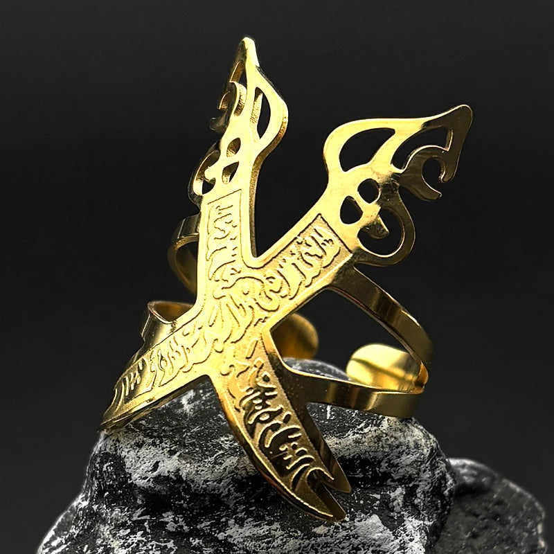 Imam Ali Sword Open Ring