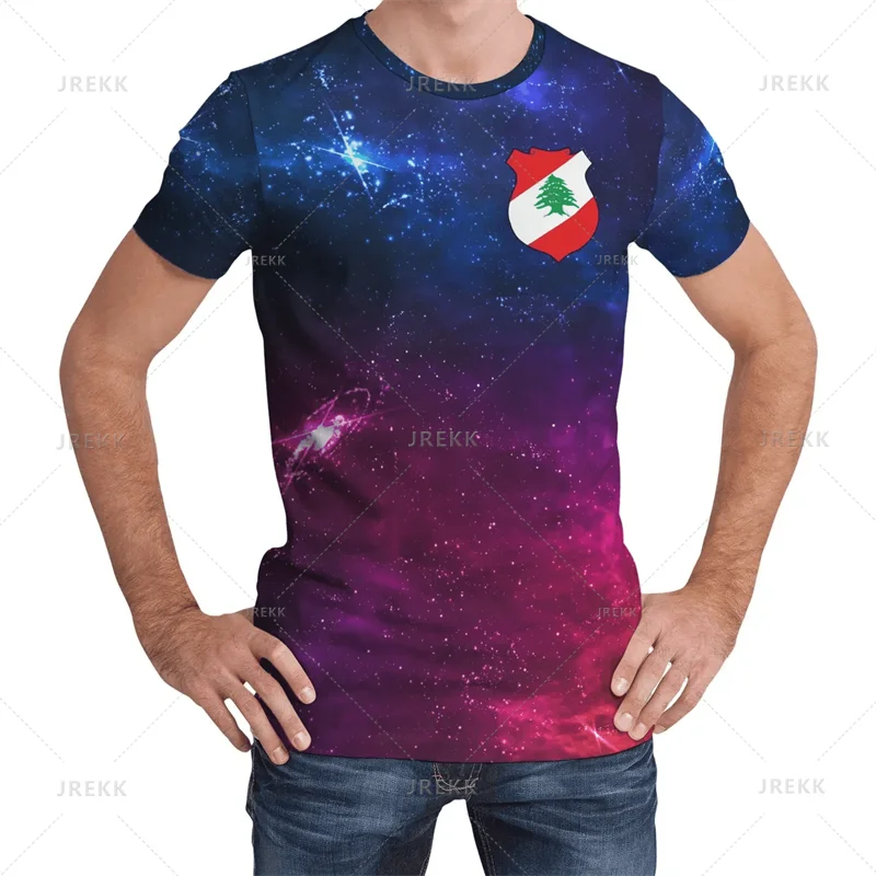 The Republic-of Lebanon Map Flag 3D Print T Shirt