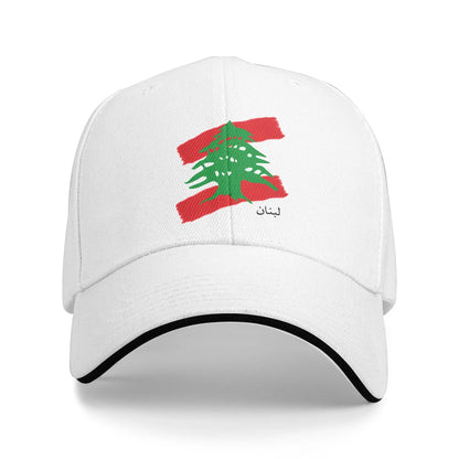Lebanon Flag Map Casual Baseball Cap