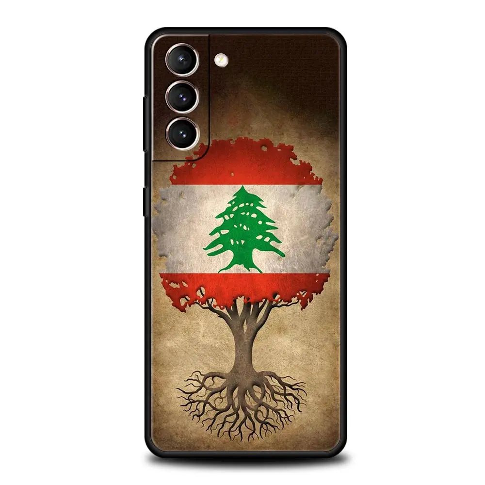 Beirut Lebanon Flag Phone Case For Samsung Galaxy S25 S24 S23 S22 S20 Ultra S21 FE 5G S10 Plus S10E Soft TPU Cover