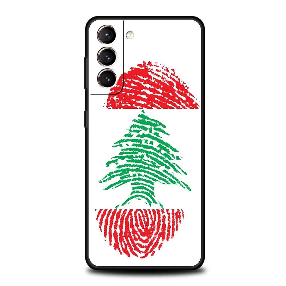 Beirut Lebanon Flag Phone Case For Samsung Galaxy S25 S24 S23 S22 S20 Ultra S21 FE 5G S10 Plus S10E Soft TPU Cover
