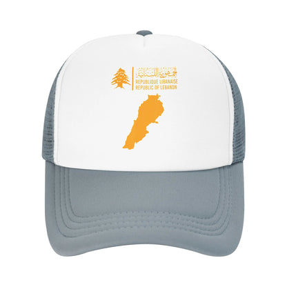 Lebanon Flag Map Beirut Cedar Tree Lebanese Mesh Baseball Cap