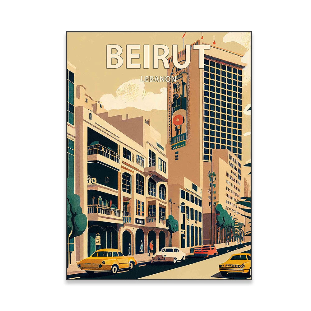 1pc frameless Lebanon Beirut Wall Art