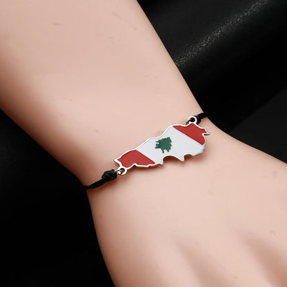 Lebanon Flag Bracelet
