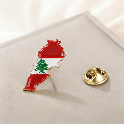 Lebanon Country Map Cedar of Lebanon Charm Lebanon Brooch for Women Men Jewelry Lebanon Maps Brooch