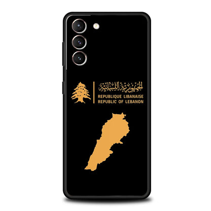 Lebanon Passport Phone Case For Samsung Galaxy S25 Edge S24 S23 S22 Ultra S20 S21 FE 5G S10 S9 Plus S10E Soft Cover