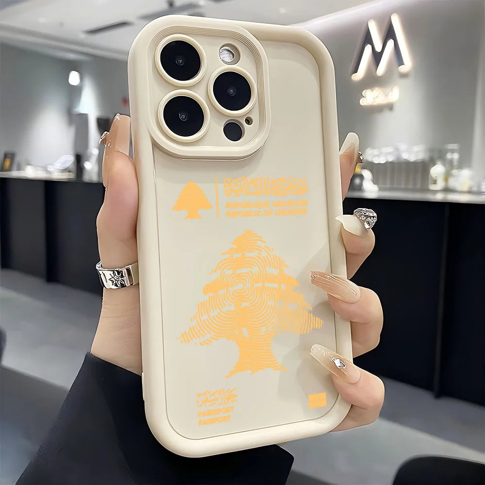 Lebanon Passport Phone Case for iPhone 17 16e 16 15 14 13 12 11 Air Pro Max Mini XR XS X 7 8 Plus Soft TPU Back Cover