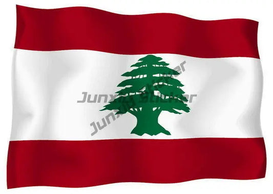 Lebanon Flag With Cedar Tree