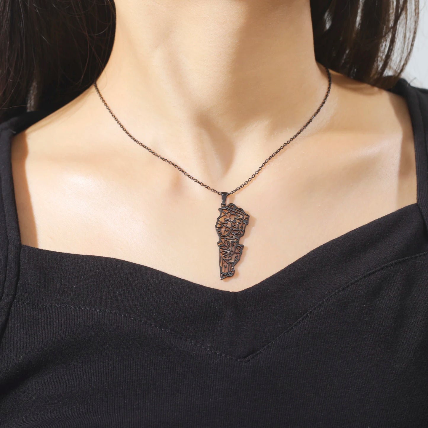 Lebanon Map Pendant Necklace
