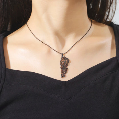 Lebanon Map Pendant Necklace