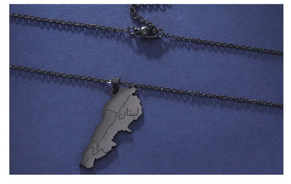 Lebanon Map Pendant Necklaces for Men Women Stainless Steel Lebanese State Necklace Jewelry 2026 Gifts Wholesale New