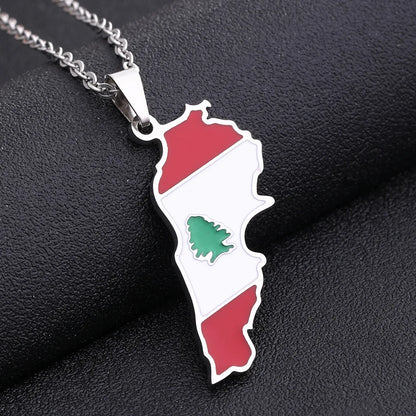 Lebanon Map Flag