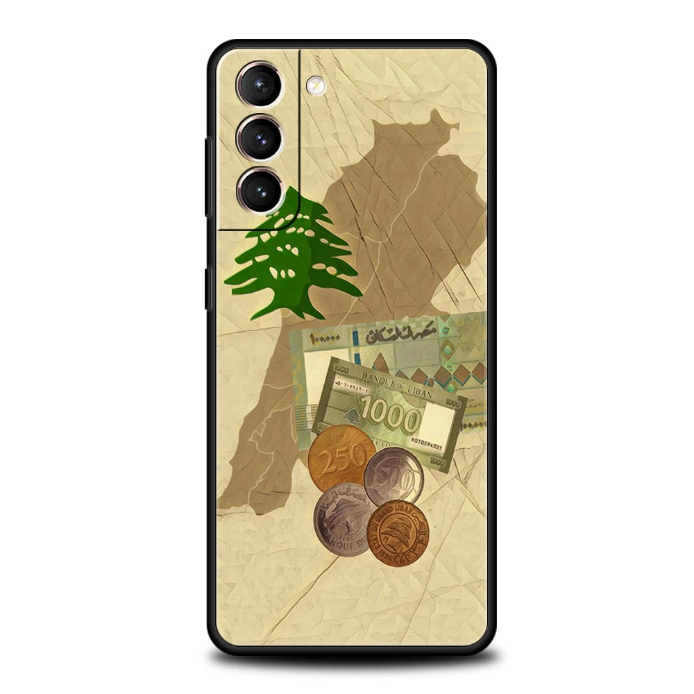 Lebanon Passport Phone Case For Samsung Galaxy S25 Edge S24 S23 S22 Ultra S20 S21 FE 5G S10 S9 Plus S10E Soft Cover
